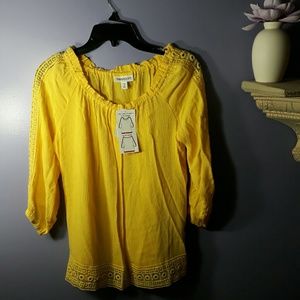 Women's Westport Yellow Top Size Petite Small